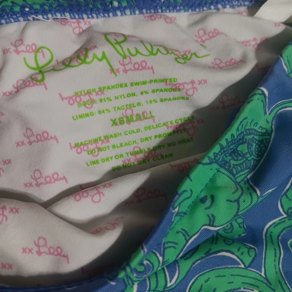 Lilly Pulitzer Blue and Green Patterned Bikini - Picture 2 of 5
